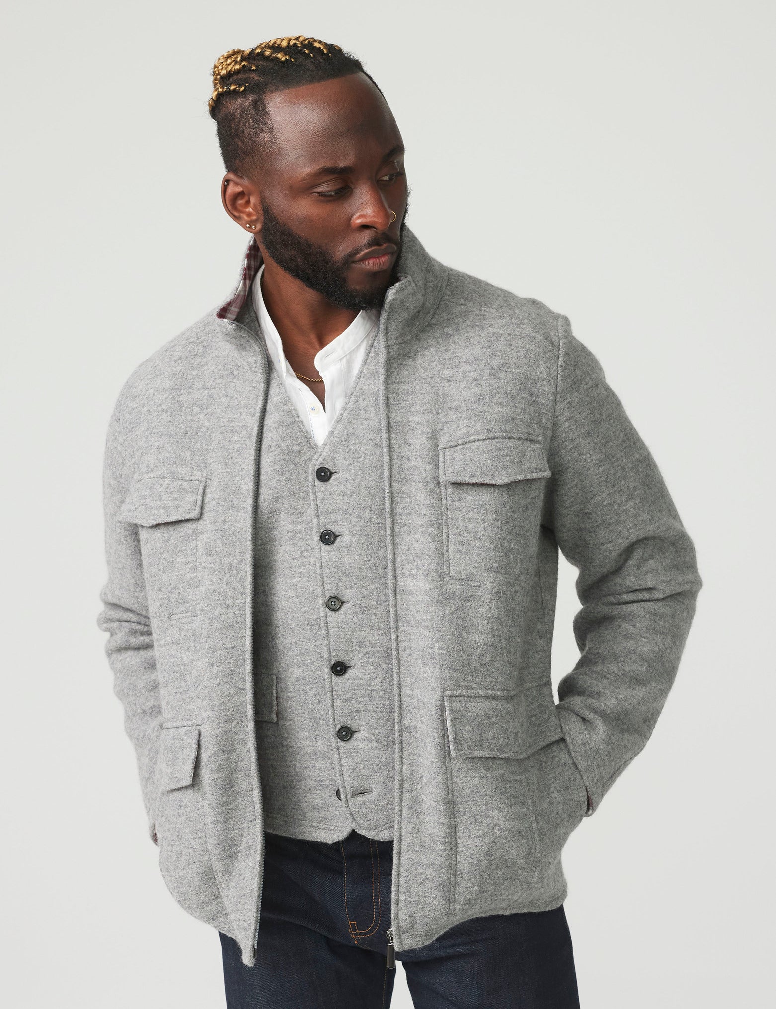Puristic Project Herren-Jacke PP-M01 grau