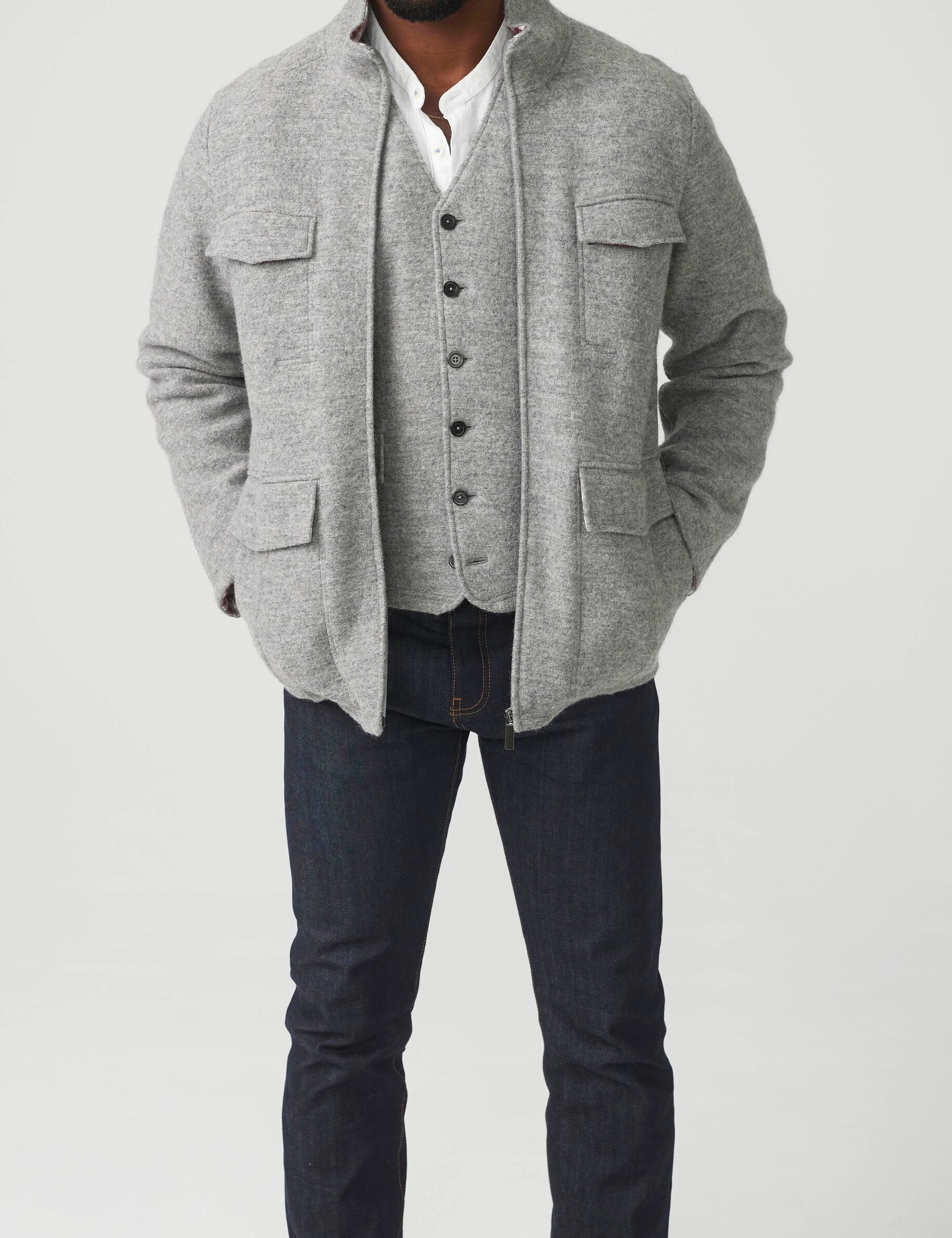 Puristic Project Herren-Jacke PP-M01 grau