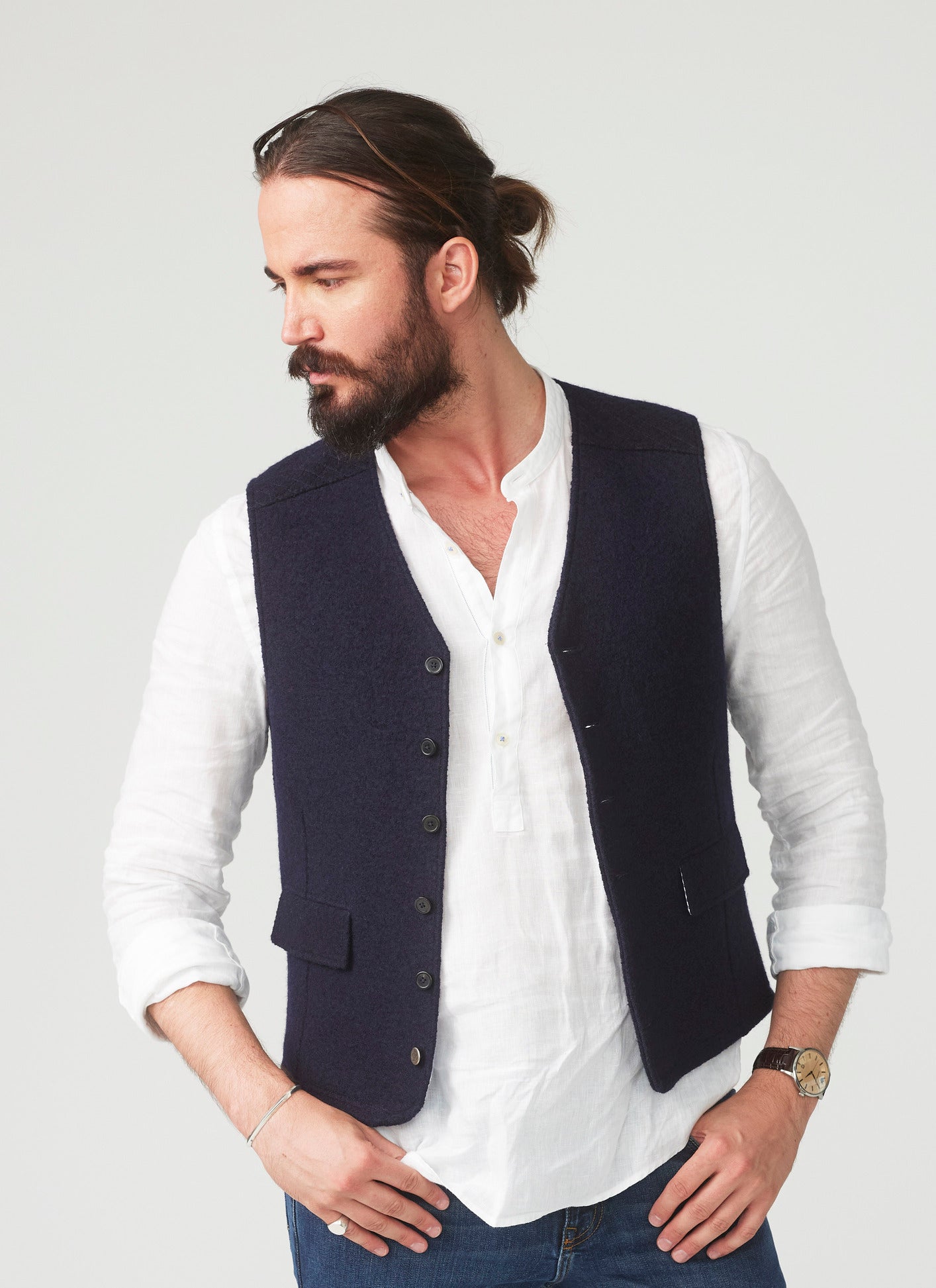 Puristic Project Herren-Weste PP-M04 blau