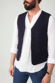 Puristic Project Herren-Weste PP-M04 blau