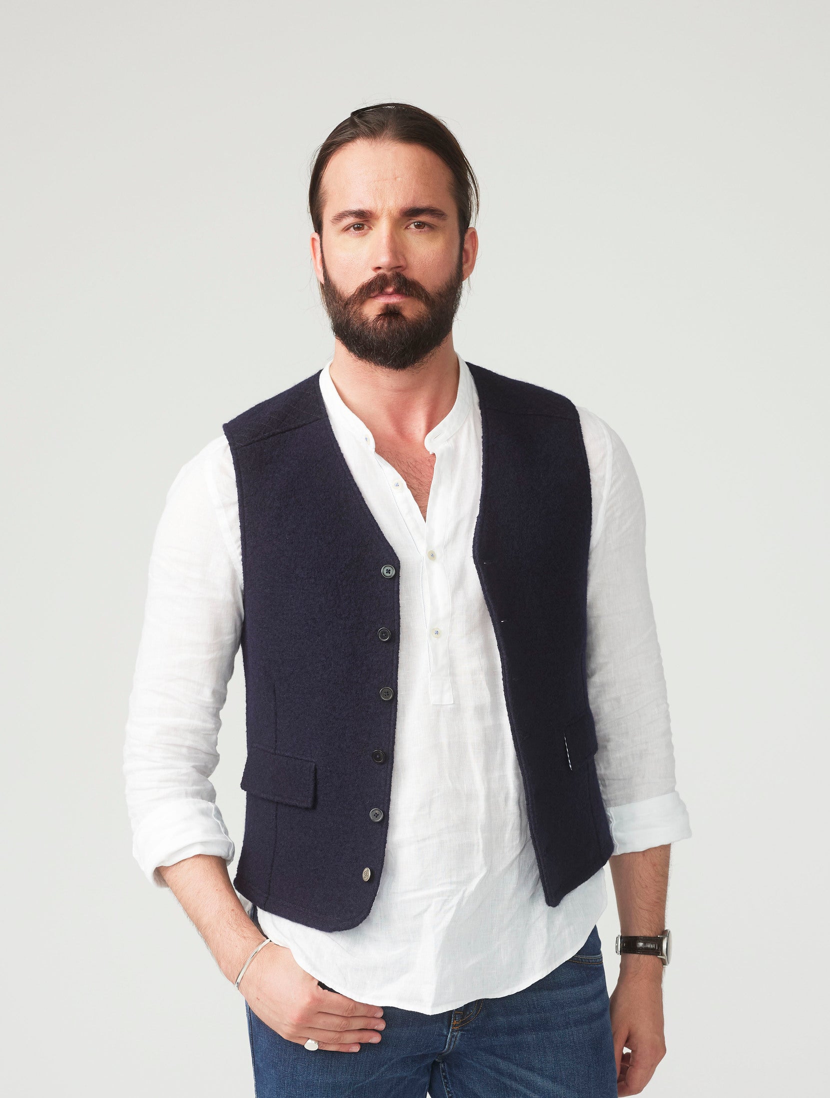 Puristic Project Herren-Weste PP-M04 blau