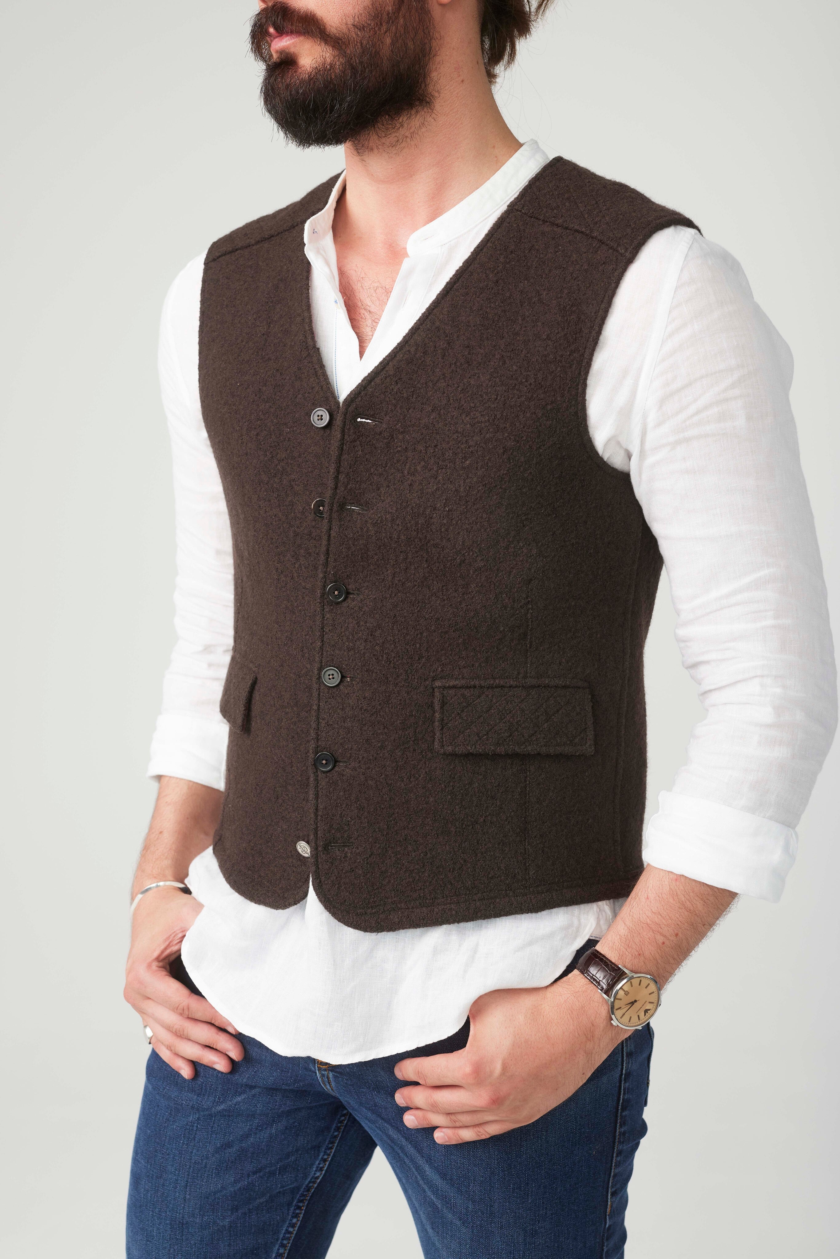 Puristic Project Herren-Weste PP-M04 braun