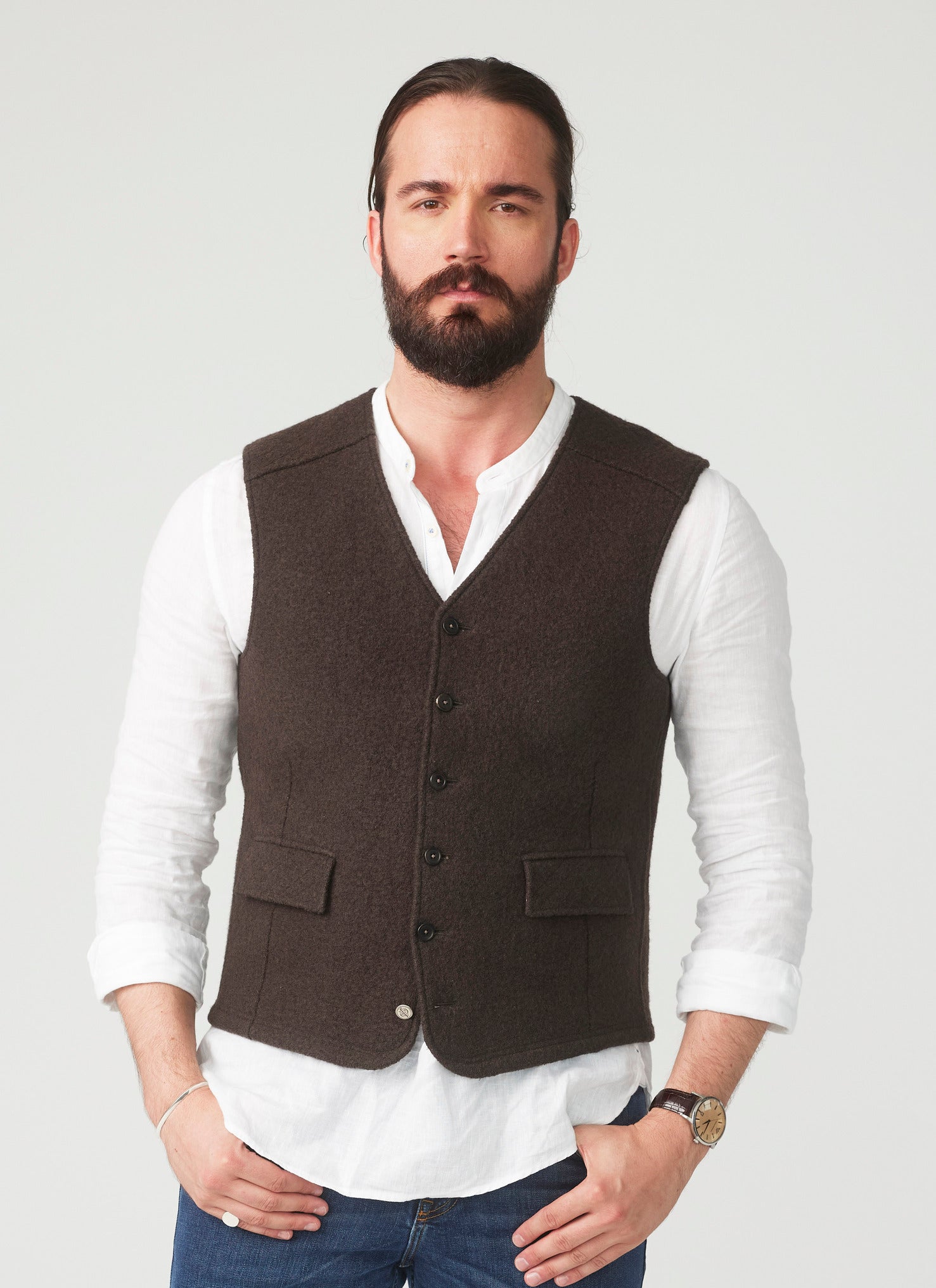 Puristic Project Herren-Weste PP-M04 braun