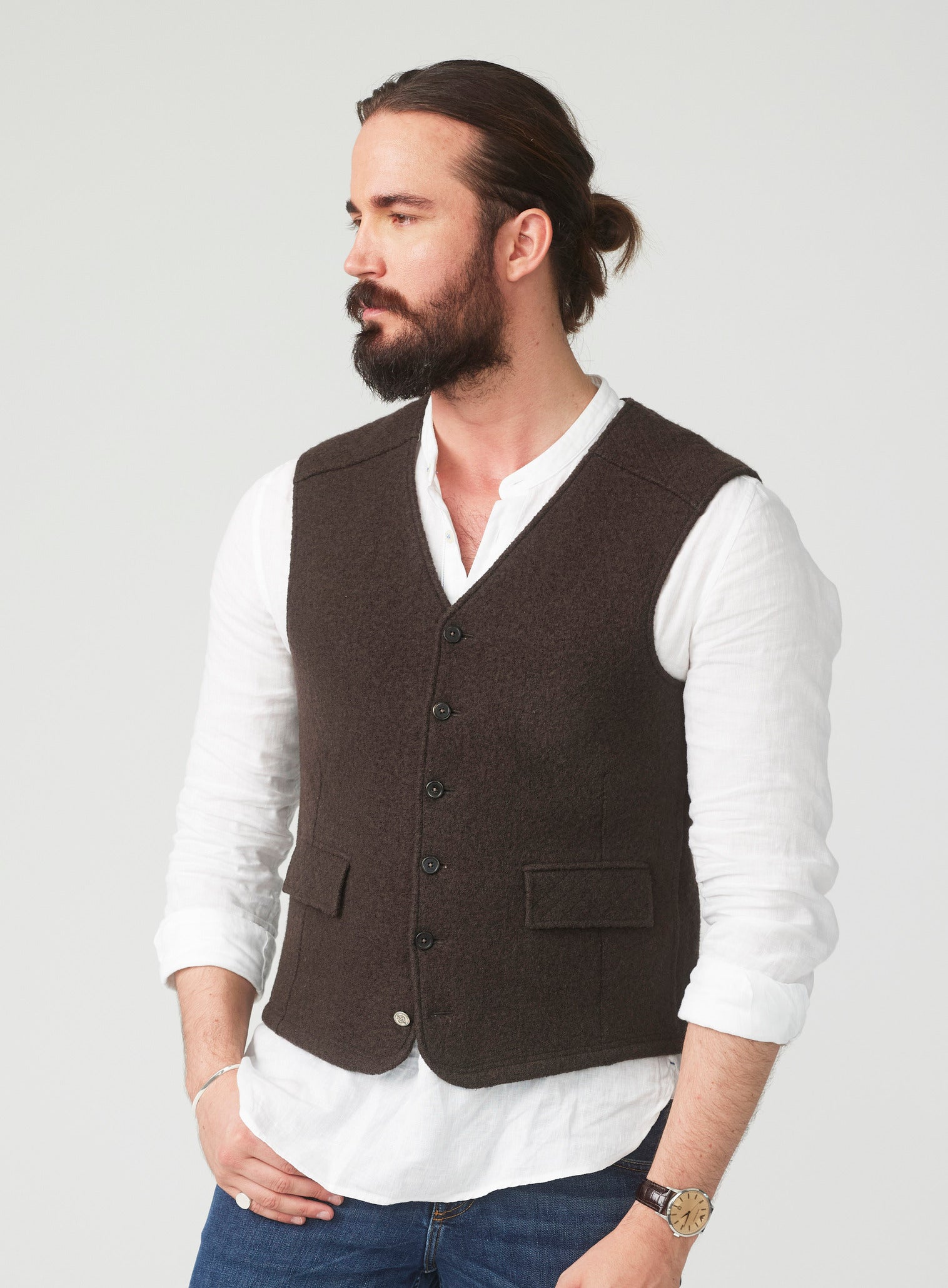 Puristic Project Herren-Weste PP-M04 braun