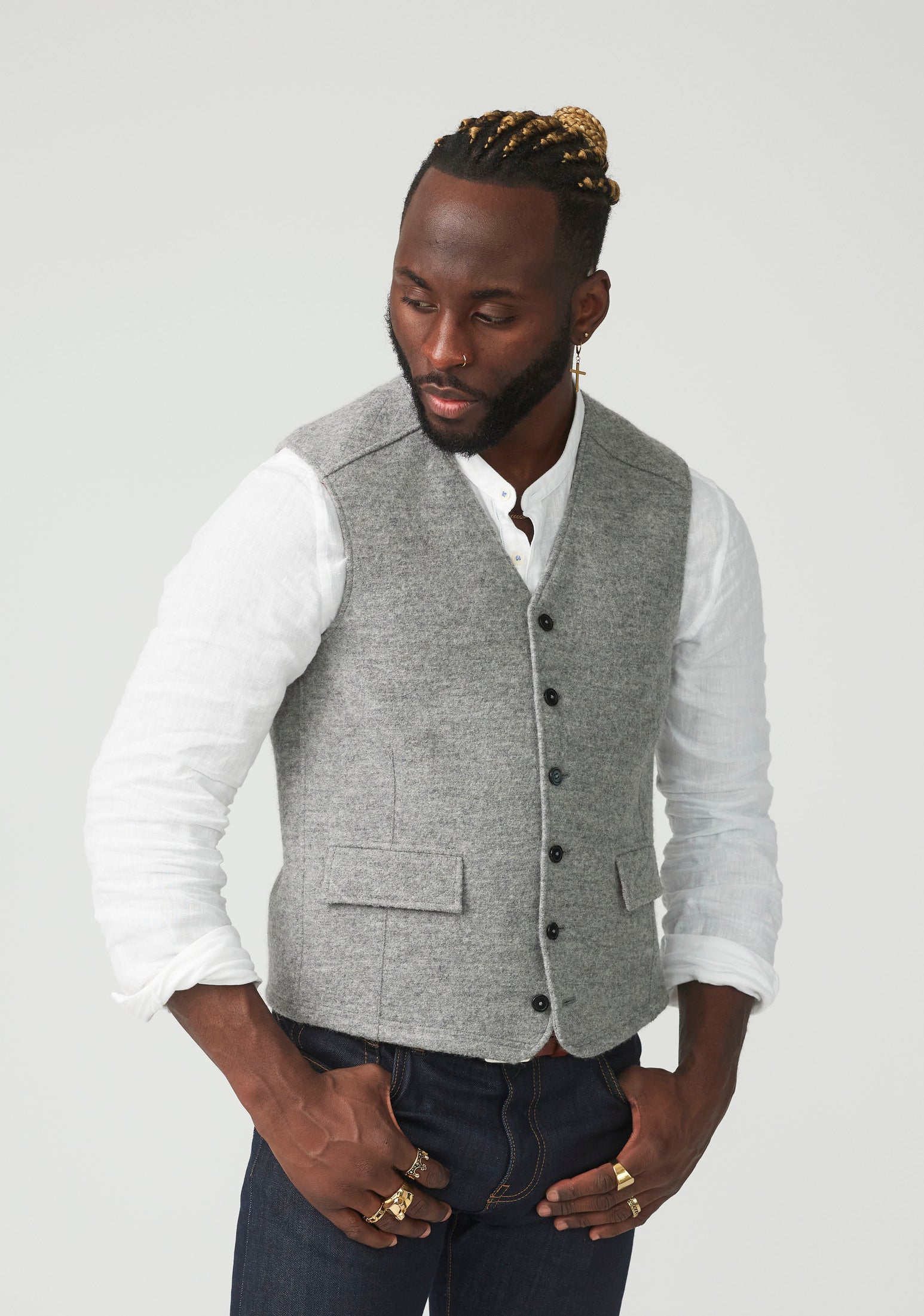 Puristic Project Herren-Weste PP-M04 grau